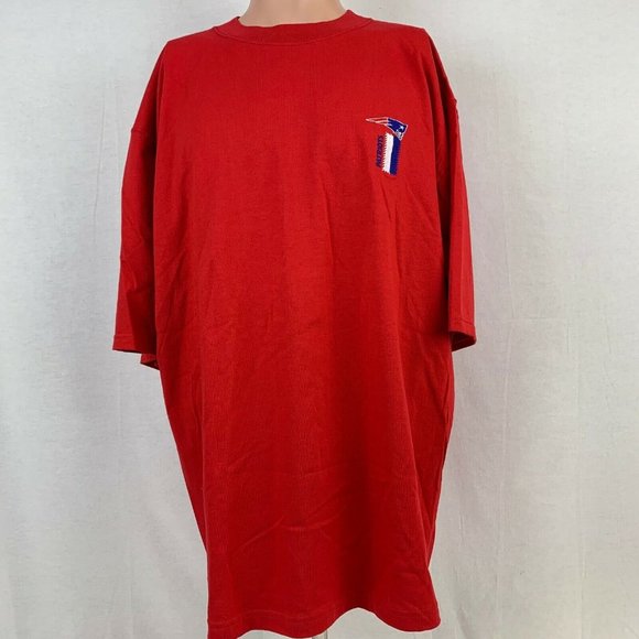 New England Patriots Embroidered T-Shirt Vtg 90s NFL Football Made USA Size XL - Picture 2 of 5